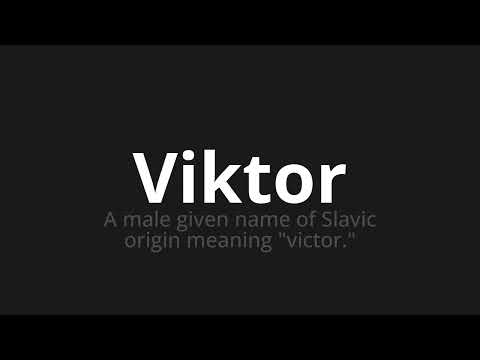How to pronounce Viktor