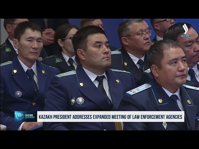Kazakistan Devlet başkanı, emniyet teşkilatlarının genişletilmiş kurul toplantısında konuşma yaptı
