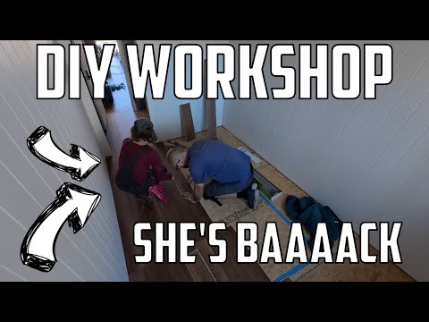 ⛵️ DIY Container Workshop: Ava is back in town! Floors, insulation, paneling, and paint. Ep 652