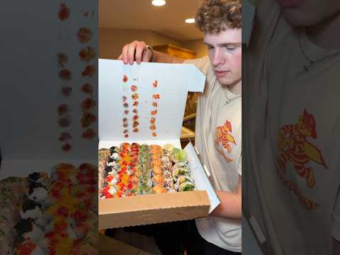 Eating a pizza box full of sushi for the day!