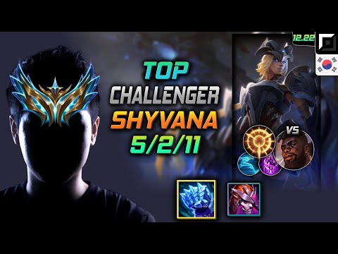 Challenger Top Shyvana Build Iceborn Gauntlet Press the Attack - LOL KR 12.22