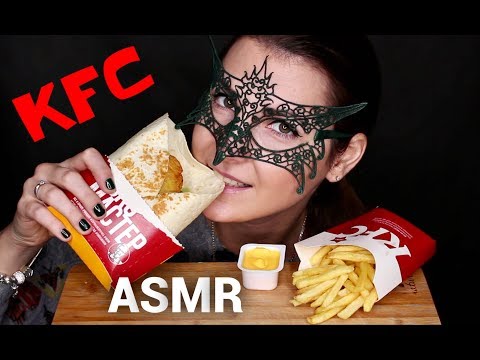 АСМР КФС Боксмастер/ASMR MUKBANG KFC Chicken Roll & Fries *EATING SOUNDS*