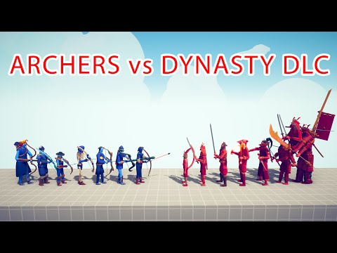 ARCHERS TEAM vs DYNASTY DLC TEAM - Totally Accurate Battle Simulator TABS