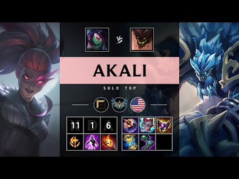 Akali Top vs Malphite - NA Challenger Patch 25.S1.3