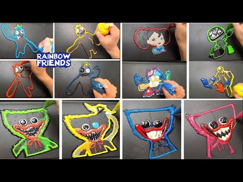 Making Rainbow Friends VS FRIDAY NIGHT FUNKIN Music Roblox Rainbow Friends Pancake art Challenge