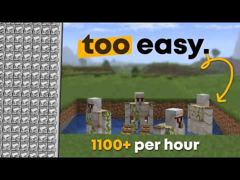 EASY Minecraft Iron Farm 1.21+ | 17+ Stacks Per Hour