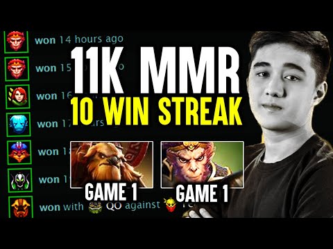 That's How Abed 11k MMR God Push MMr - 10 Win Streak Ez 300 MMr In Just 8Hrs Dota 2