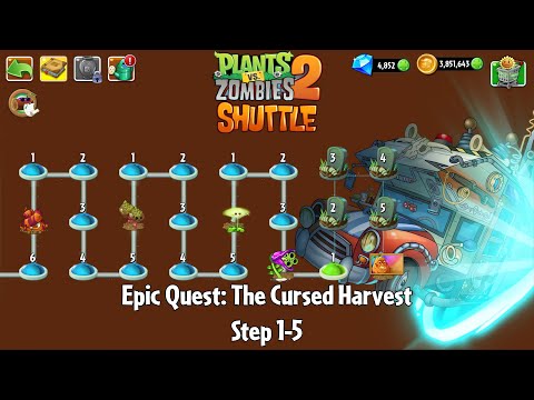 PvZ2 SHUTTLE - Epic Quest: The Cursed Harvest, Step 1-5 - Gameplay