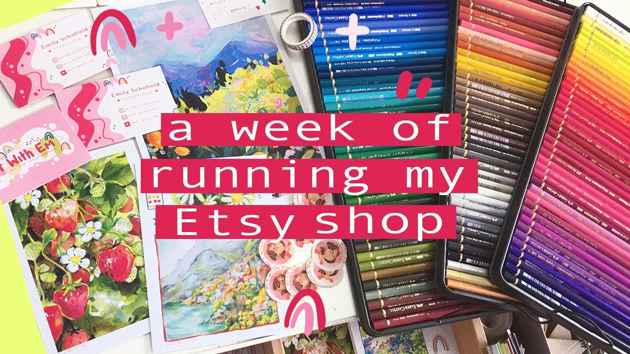 A Week of Running my Etsy Shop Ep 3! Polychromo Pencil Unboxing, Working on Pet Commissions