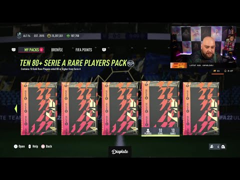 Bateson87 opens 10x80+ Serie A Rare Players Pack