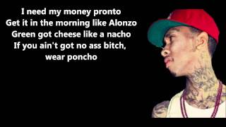 Rack City - Tyga // Lyrics On Screen [HD]