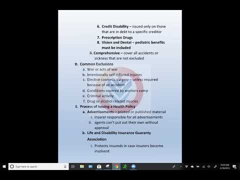 Accident and Health Basics