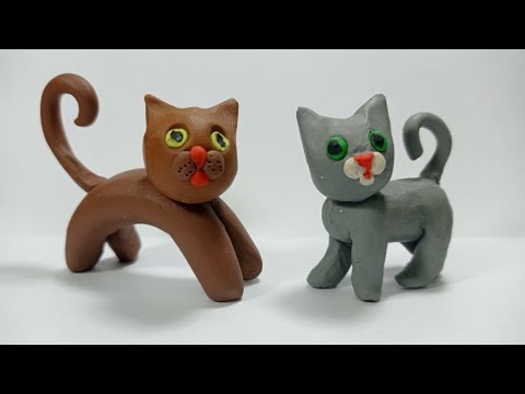Котик-воркотик. Ліплення двома способами. Майстер-клас.©