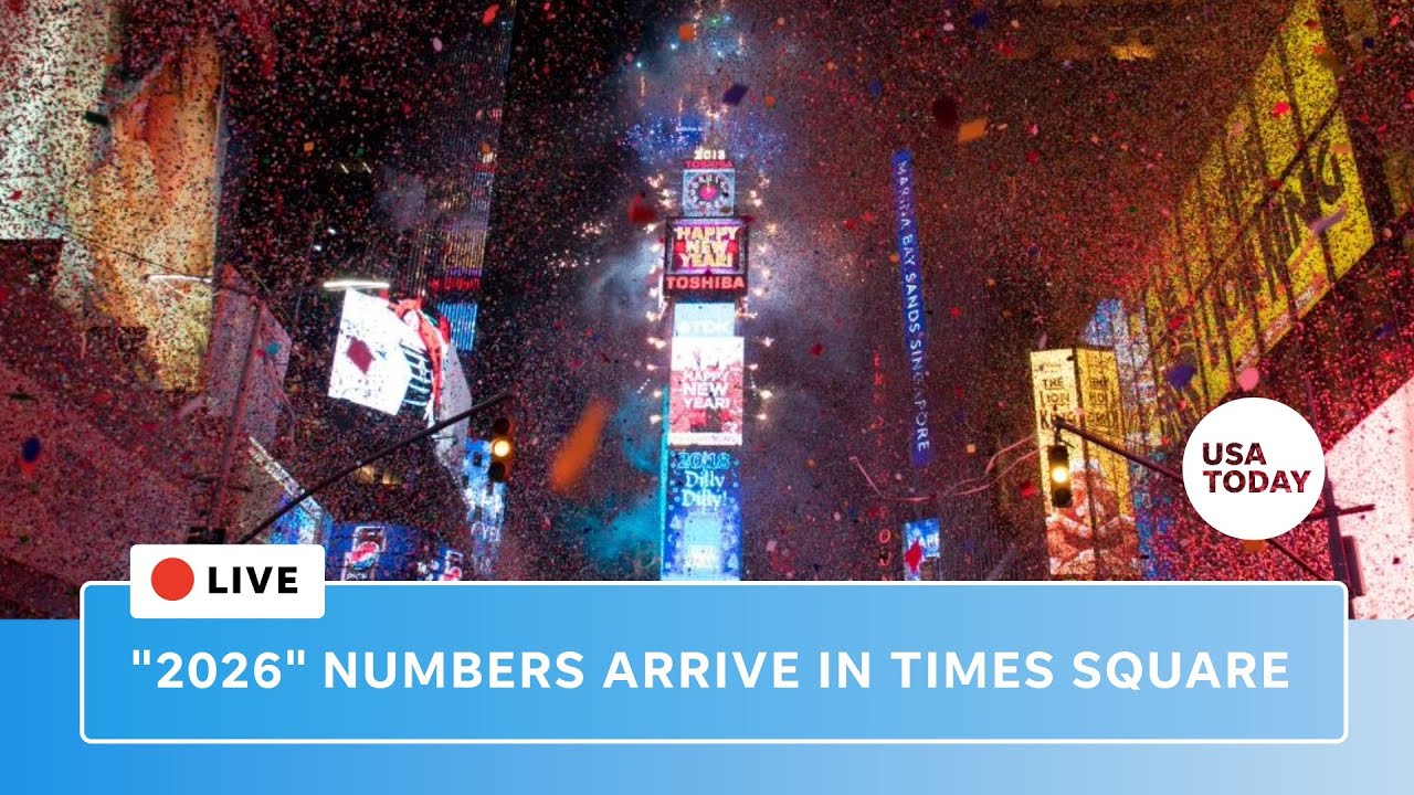 Watch Live: "2026" numerals arrive in Times Square ahead of New Year's Eve celebrations