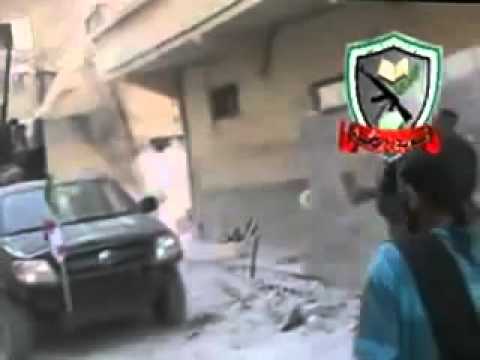 استهداف قوات النظام برشاش دوشكا من قبل لواء درع الأمة في حي العامرية في مدينة حلب