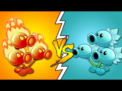 All Plants Same Shape Team RED vs BLUE Battlez - Who Will Win? - Pvz 2 Team Plant vs Team Plant
