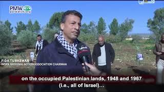 Fida Turkeman at planting of garden honoring terrorists