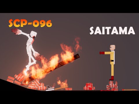 SCP-096 vs Saitama Fighting in People Playground - People Playground 1.22