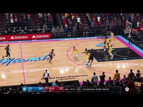 NBA LIVE 19 PS4 PRO - Warriors vs Heat - CPU SIM - HD
