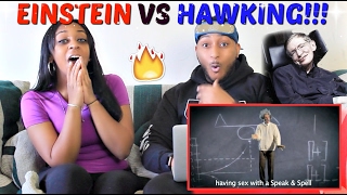 Epic Rap Battles of History &quot;Einstein vs Stephen Hawking&quot; REACTION!!!