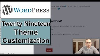 WordPress: Twenty Nineteen Theme Customization