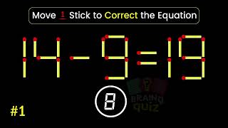Move 1 stick to make Equation Correct ? #puzzle #math