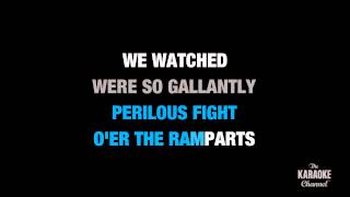 Star Spangled Banner in the Style of &quot;Whitney Houston&quot; karaoke video with lyrics (no lead vocal)