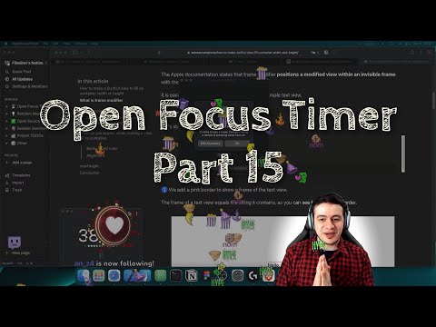 [iOS Dev] Open Focus Timer, pt. 15 | SwiftUI Mobile App Development thumbnail