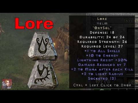 Diablo II Resurrected Rune Words - Lore (Ort Sol)