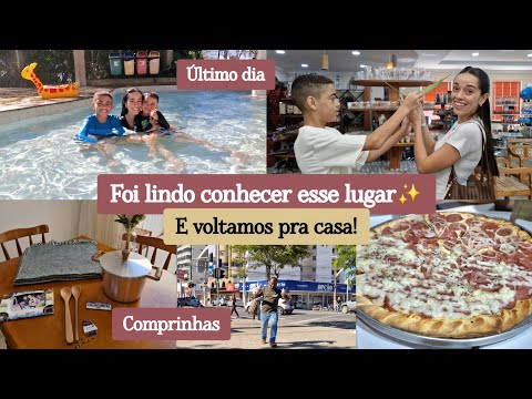 NOS DESPEDIMOS DE CALDAS NOVAS✨️🏖Parque, passeio na cidade, pizza, fiz comprinhas e volta pra casa🌷