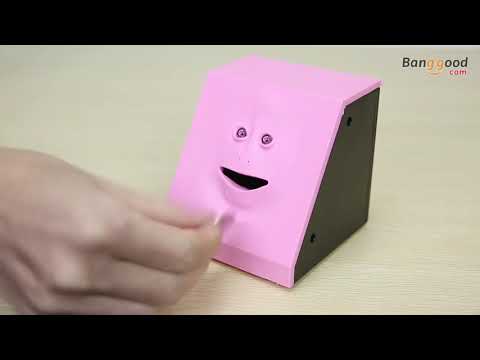 Face Money Eating Box Cute Facebank Piggy Bank Coins Box Money Coin Saving Bank