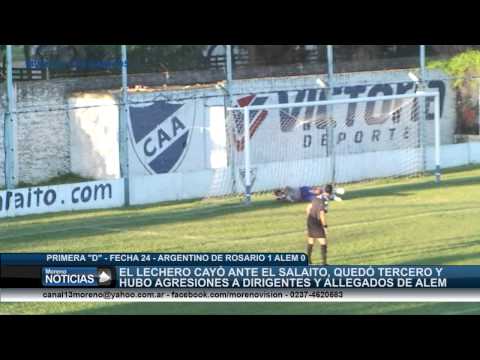Primera D 2013   2014   Fecha 24   Argentino de Rosario 1 Alem 0