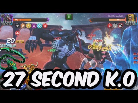 7 Star Rank 4 Venom Team IS ABSOLUTELY BUSTED!! - Max Boosted Gameplay - Marvel Contest of Champions