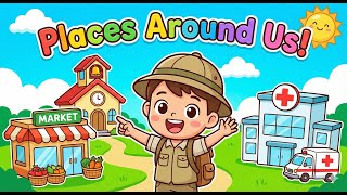 🏡🏫Places Around Us | Learning About Places for Kids Kids Oasis TV