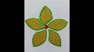 Flower Embroidery !!! Beautiful Flower Hand Embroidery Needle Work,Basket Waves Flower Embroidery