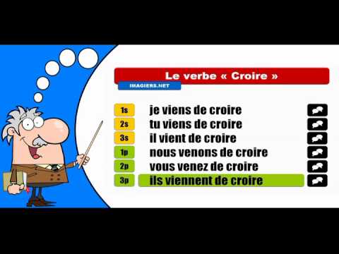 La conjugaison du verbe Croire # Passé récent