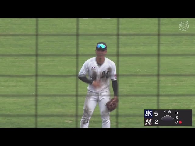 【ファーム】ファインプレー!! マリーンズ・松石信八 ファウルフライをダイビングキャッチ!! 2025年5月18日 千葉ロッテマリーンズ 対 東京ヤクルトスワローズ