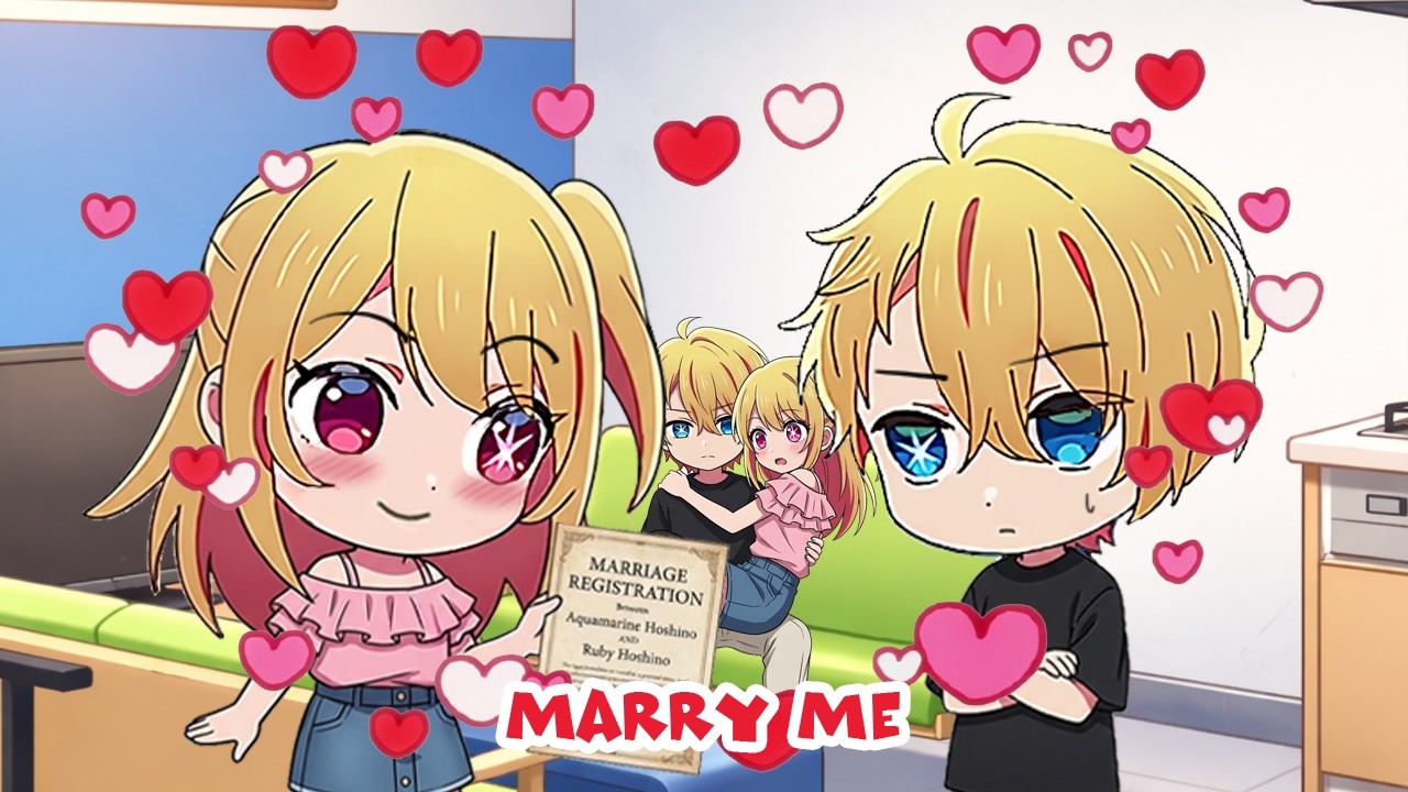 Aqua x Ruby - Marry Me (Oshi no Ko) | Anime Characters React to Each Other