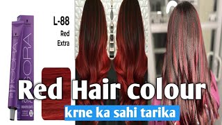 Red hair colour L-88 Schwarzkopf/how to red hair colour