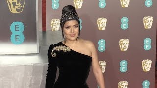 Salma Hayek at the 2019 EE British Academy Film Awards in London