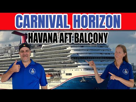 Thumbnail for Carnival Horizon Havana Aft View Extended Balcony Cabin 8471 | Tall Man's Cruise Adventures