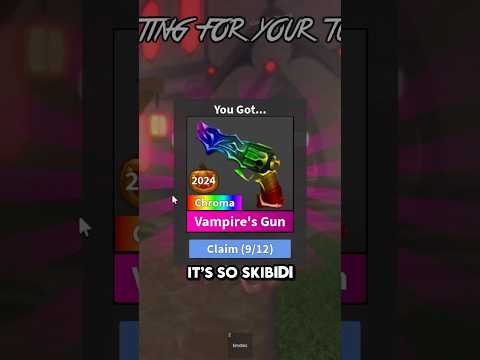 UNBOXING THE CHROMA VAMPIRE GUN 🧛🔫 #roblox #shorts #mm2 #robloxshorts