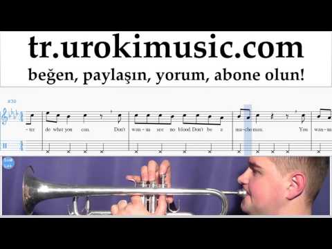 Trompet dersleri Michael Jackson - Beat It Notalar Eğitim Bölüm#2 um-i723