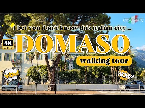 Relaxing walk by the lake COMO 🎥 DOMASO 4K walking tour ☀️ ITALY 2024