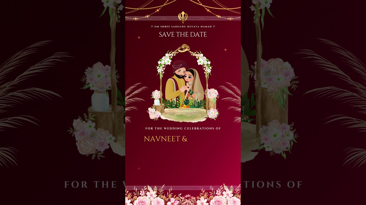 Pastel Watercolour Save the Date Card