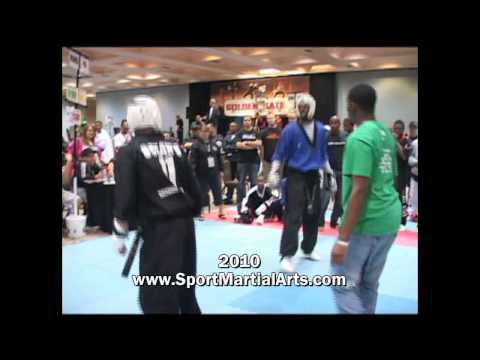 Justus Lawrence v Michael Jefferson - Men's team sparring - 2010 Golden Gate Int'ls