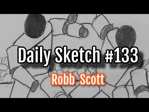 Daily Sketch #133" Mutual Combat" by Robb Scott