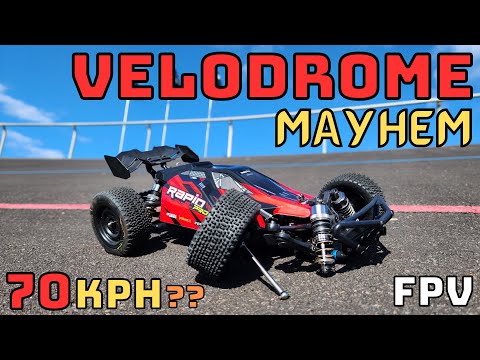 FPV Speed Tested - SUCHIYU/SCY/JJRC RAPID Pro 16201 Brushless RC Buggy - Velodrome Mayhem