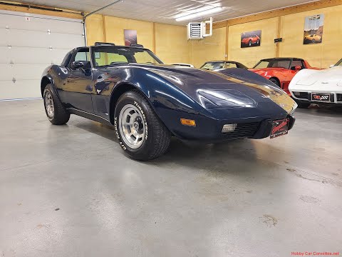 1979 Dark Blue Corvette Blue Interior For Sale Video