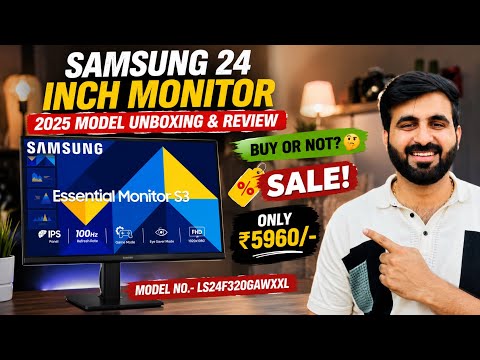 Samsung 24-Inch Odyssey G3 (G30D) Series FHD Gaming Monitor, 1ms, 180Hz, AMD FreeSync, Adjustable Stand, Black Equalizer, Virtual Aim Point, Eye Saver Mode, Flicker-Free, LS24DG302ENXZA video review thumbnail
